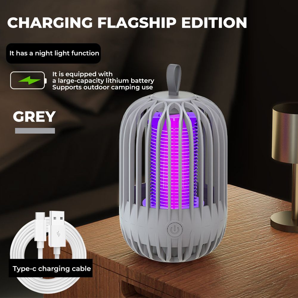 Mosquito Killer Repellent Lamp USB Rechargeable Electric Fly Trap Insect Killer Outdoor Mute Anti Strong Mosquito Lamps Swatter