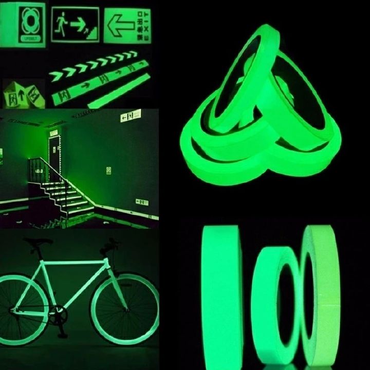 1Pcs Glow In The Dark Tape Ty Self-adhesive Strip Phosphorescent Luminous Ty Warning Security Stage Home Decoration Tap