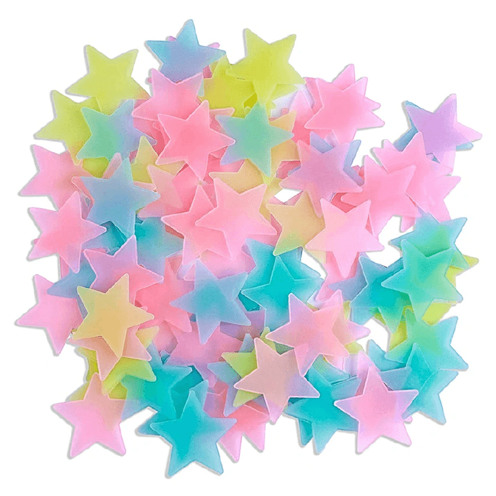 100PCS Luminous Wall Stickers Glow Stars Sticker Decals Kid Bedroom Home Decor Fluorescent Stickers Home Decor Living