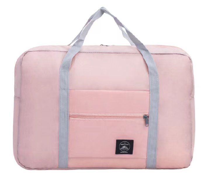 Foldable moving luggage storage bag Clothing storage bag Portable multifunctional aircraft bag Large capacity travel bag PINK