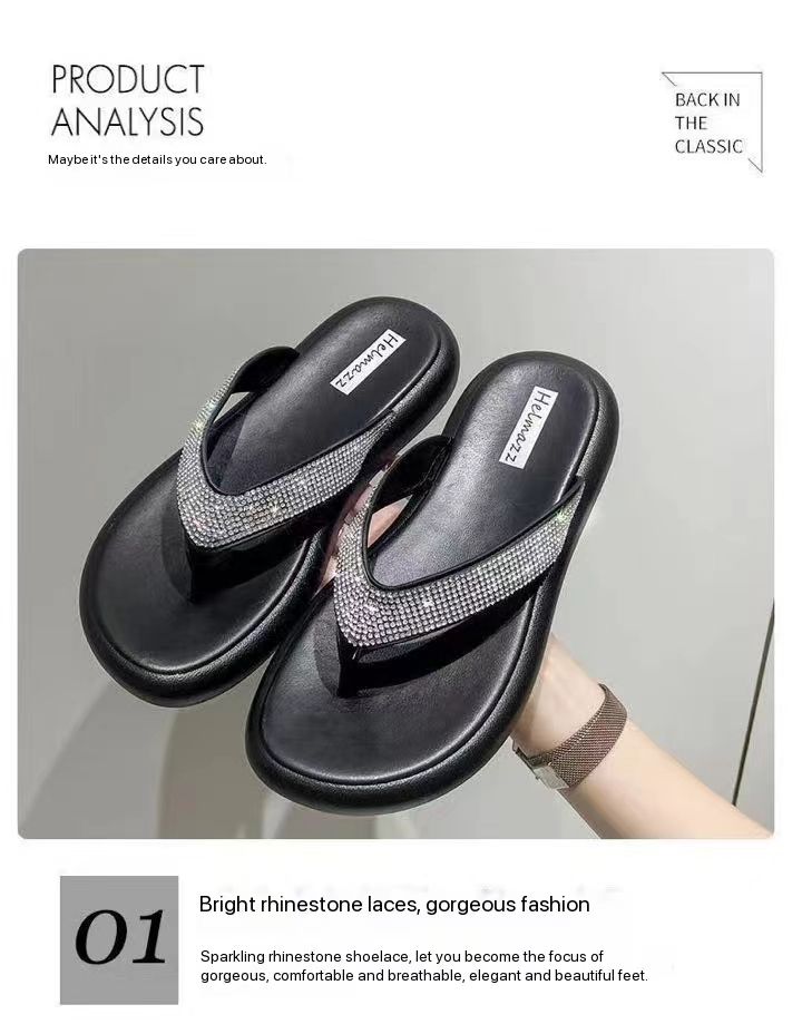 Color sole slippers for ladies wholesale price beach flip-flops slippers pvc 2024 women with diamond