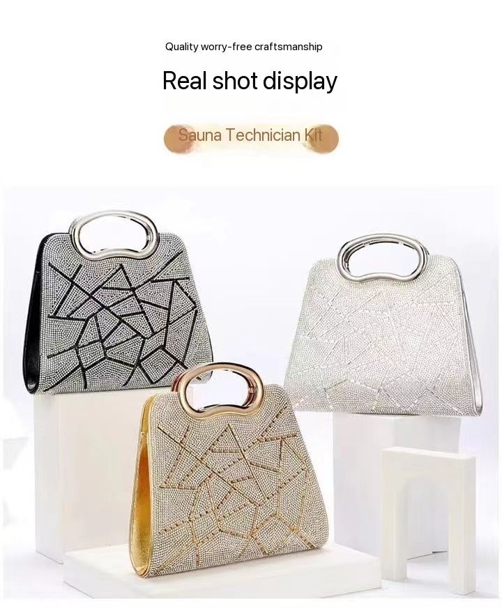Diamond Heart Evening Bag Wedding and Dance Bag with Ele Handbag Design for Special Occasions