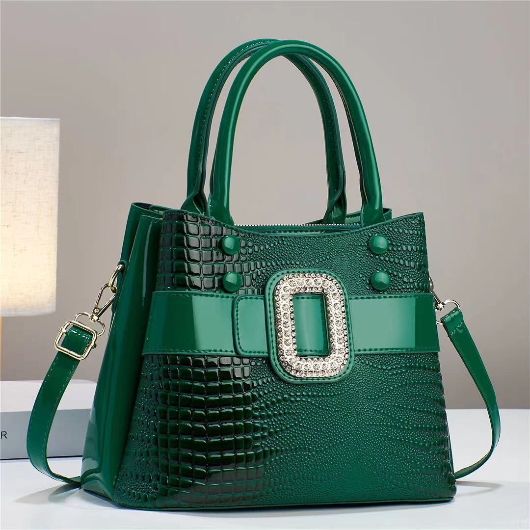 Hot Selling ladies designer bag wholesale Simple alligator crocodile pattern women's PU leather shoulder crossbody bag handbag