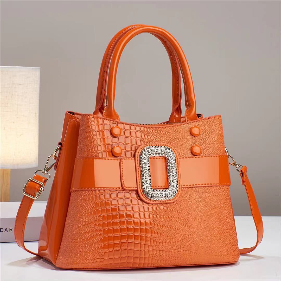 Hot Selling ladies designer bag wholesale Simple alligator crocodile pattern women's PU leather shoulder crossbody bag handbag