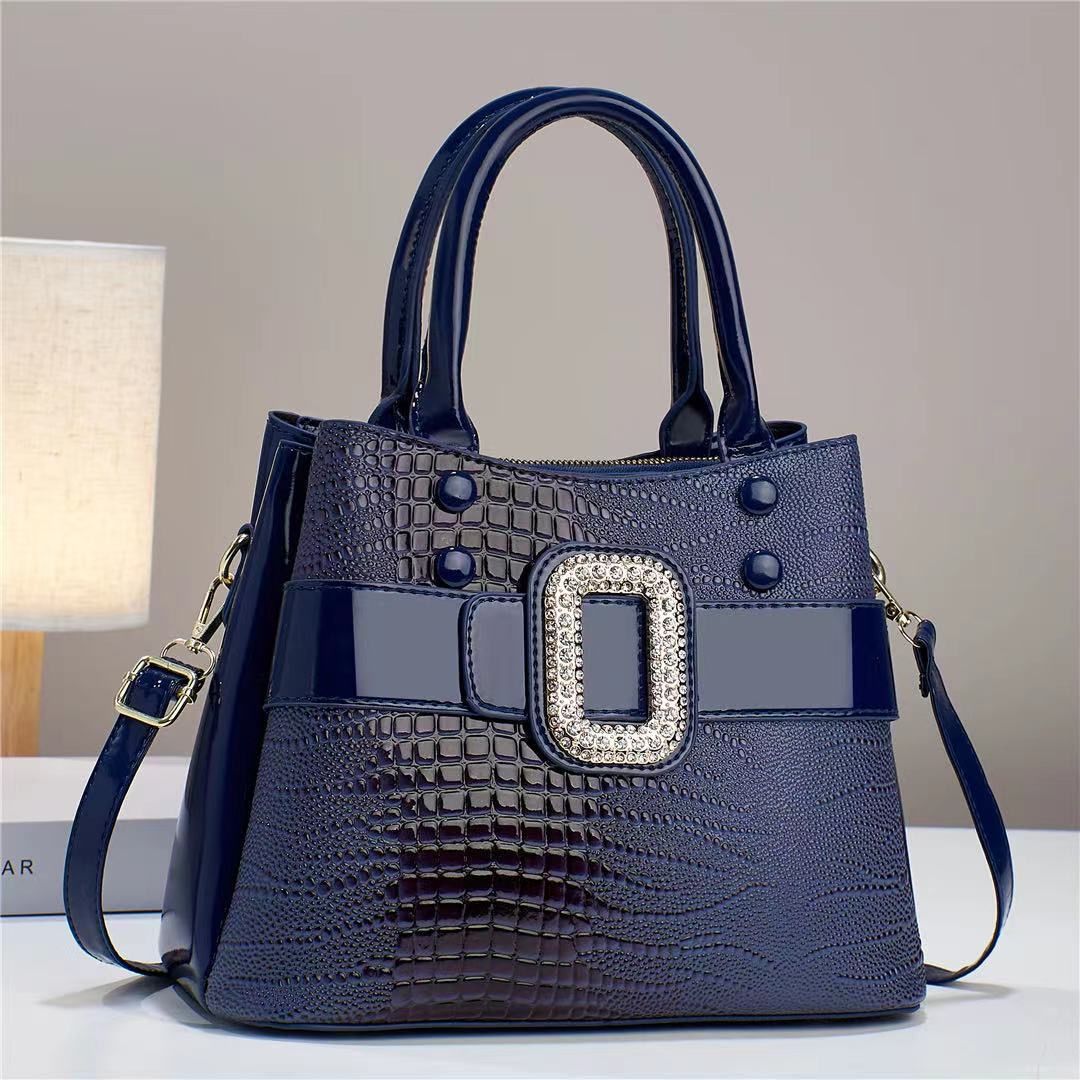 Hot Selling ladies designer bag wholesale Simple alligator crocodile pattern women's PU leather shoulder crossbody bag handbag