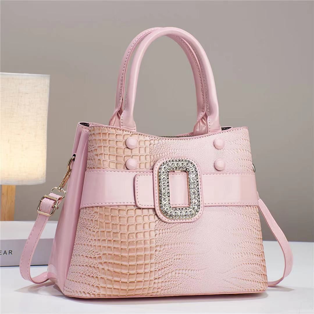 Hot Selling ladies designer bag wholesale Simple alligator crocodile pattern women's PU leather shoulder crossbody bag handbag