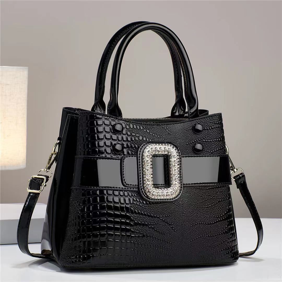 Hot Selling ladies designer bag wholesale Simple alligator crocodile pattern women's PU leather shoulder crossbody bag handbag