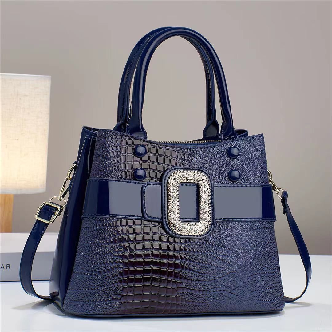 Hot Selling ladies designer bag wholesale Simple alligator crocodile pattern women's PU leather shoulder crossbody bag handbag