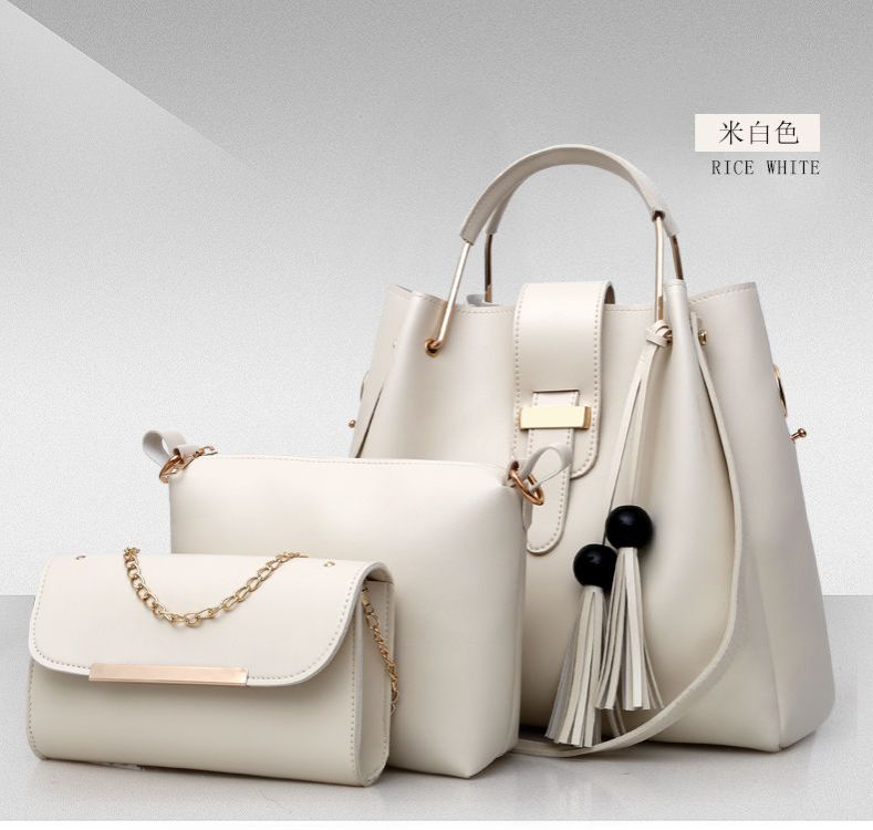 Pu Leather Classic Ladies Shoulder Tote Bag Good Price Women Purses handbags Set