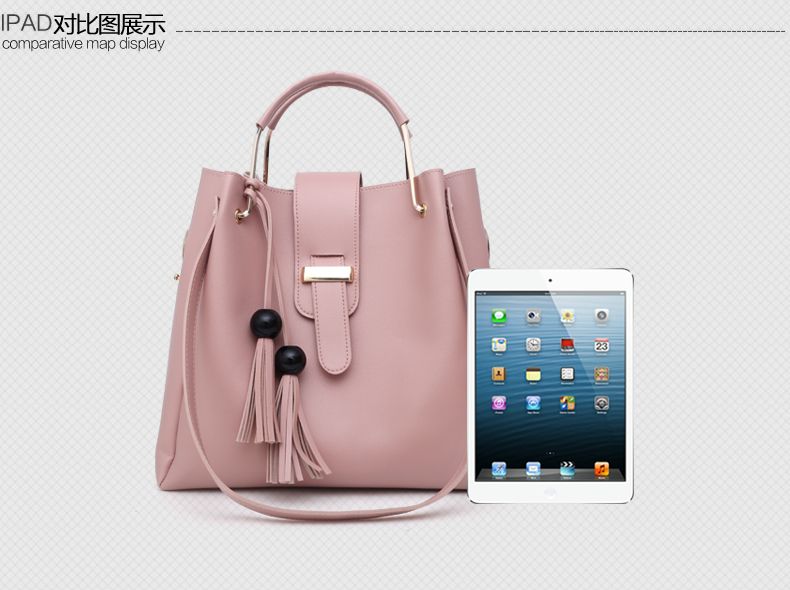 Pu Leather Classic Ladies Shoulder Tote Bag Good Price Women Purses handbags Set