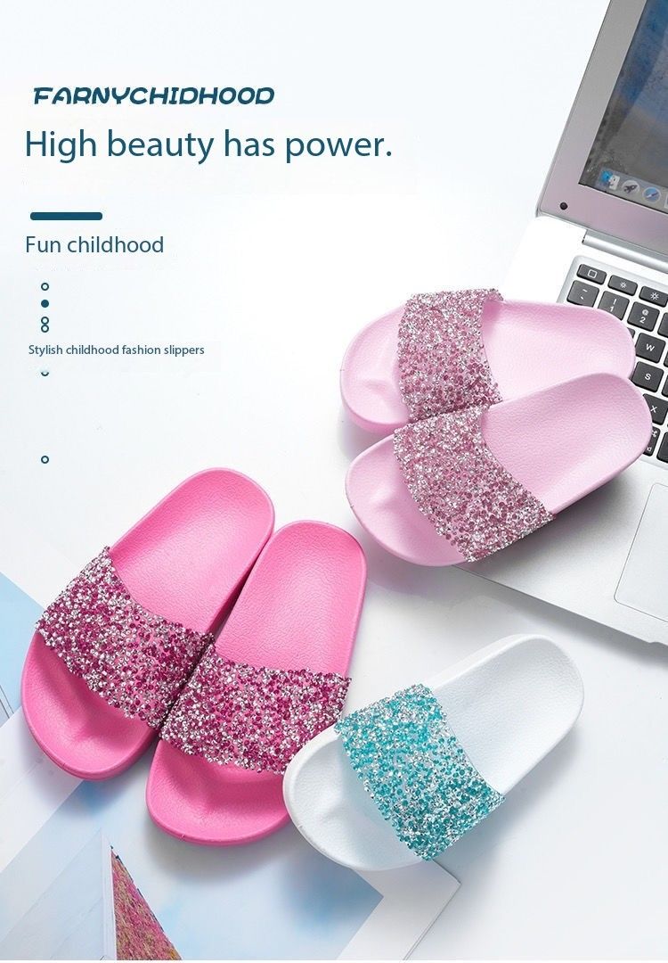 Kids plush shoes for  thick soles plus fluffy lazy slippers high quality Kitty plush warm shoes