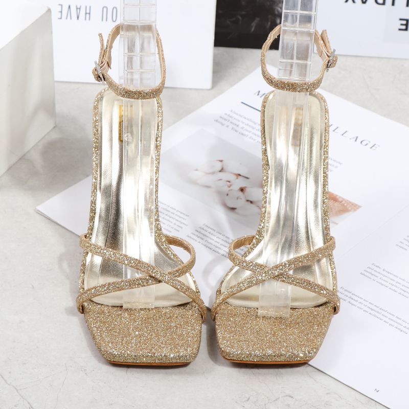 Quick sell  cheap [discount]sexy heeled women sandals open pointed-toe rhinestones lace-up ladies stiletto heels shoes[ Afew pairs left]