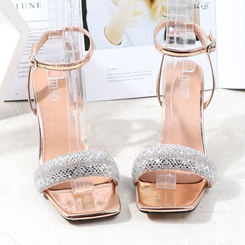 Quick sell  cheap [discount]sexy heeled women sandals open pointed-toe rhinestones lace-up ladies stiletto heels shoes[ Afew pairs left]