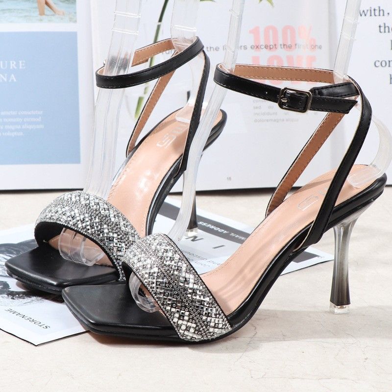 Quick sell  cheap [discount]sexy heeled women sandals open pointed-toe rhinestones lace-up ladies stiletto heels shoes[ Afew pairs left]