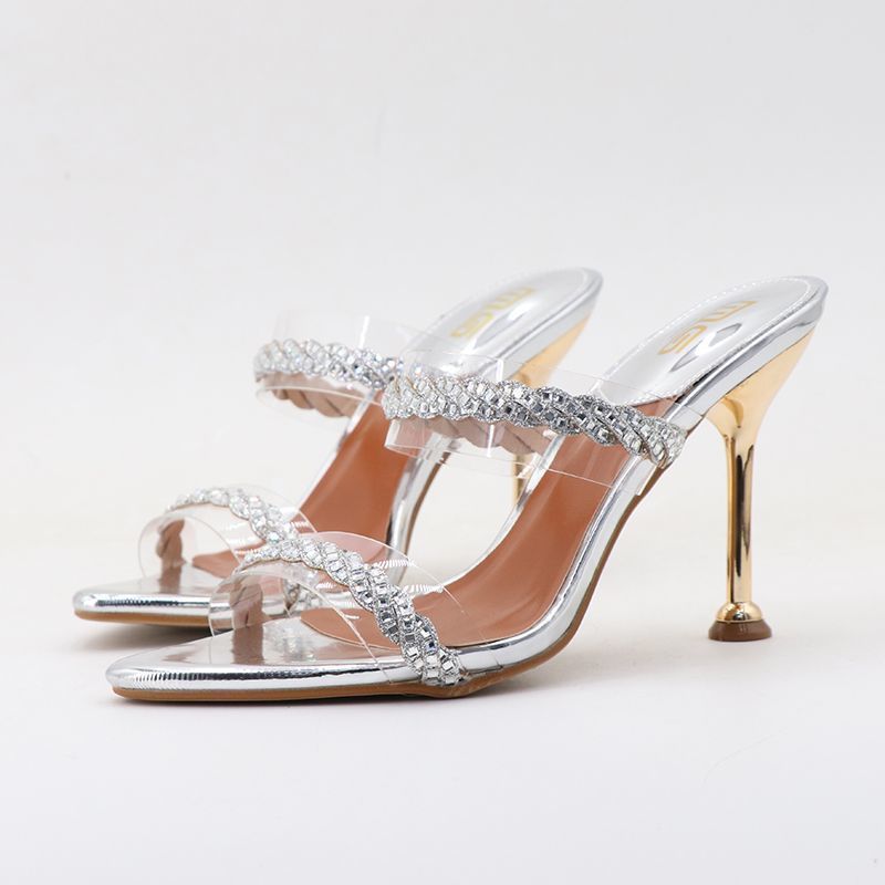 Cross boader,Quick sell  cheap [discount]sexy heeled women sandals open pointed-toe rhinestones tie-up ladies stiletto heels shoes