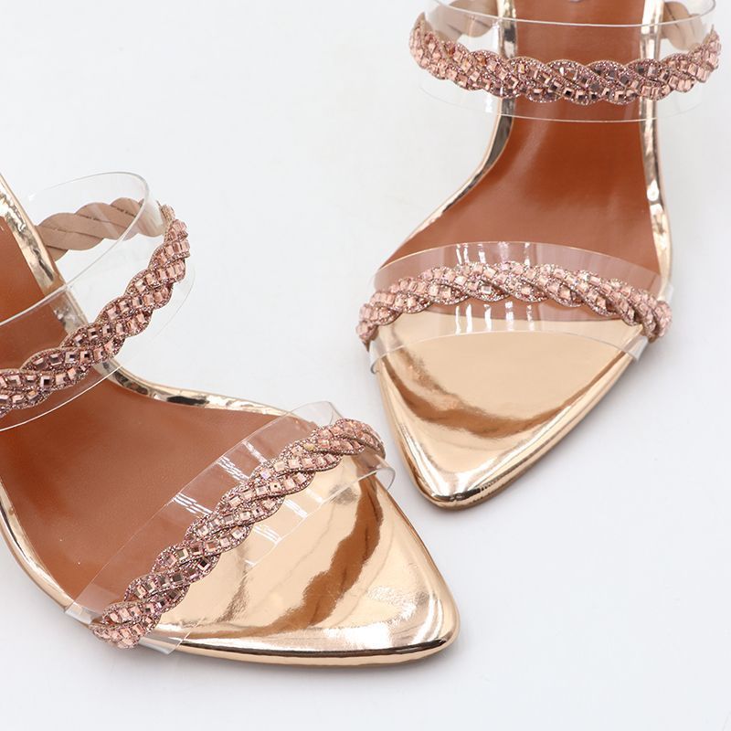 Cross boader,Quick sell  cheap [discount]sexy heeled women sandals open pointed-toe rhinestones tie-up ladies stiletto heels shoes