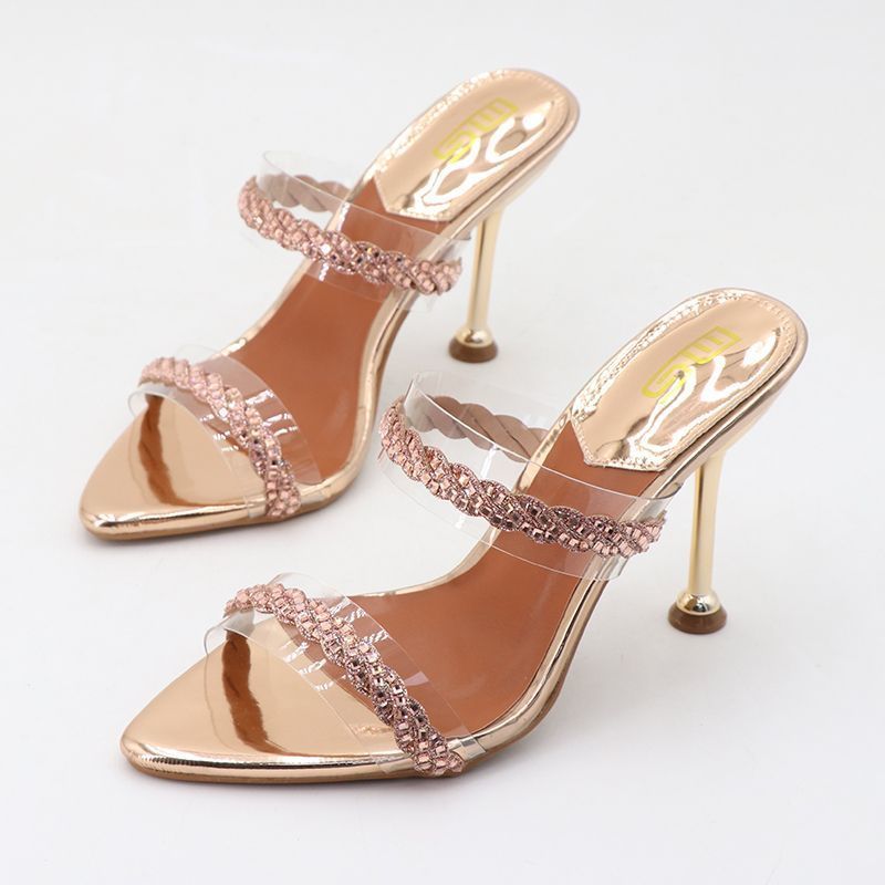 Cross boader,Quick sell  cheap [discount]sexy heeled women sandals open pointed-toe rhinestones tie-up ladies stiletto heels shoes