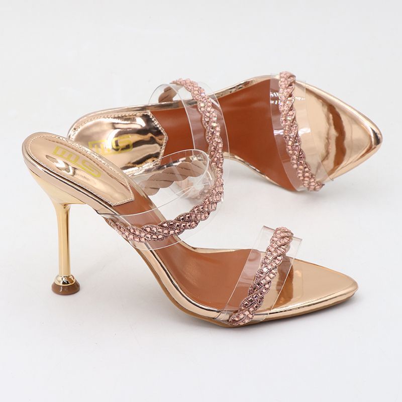 Cross boader,Quick sell  cheap [discount]sexy heeled women sandals open pointed-toe rhinestones tie-up ladies stiletto heels shoes
