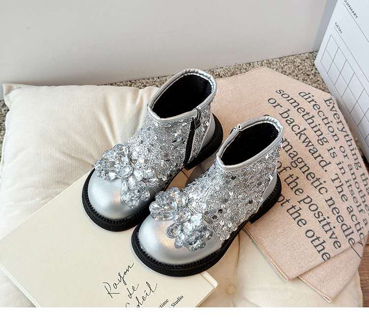 Girls leather shoes children's shoes new girl's princess shoes Korean version children's boots shoes