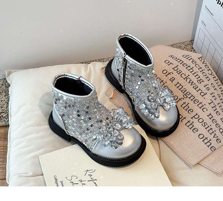 Girls leather shoes children's shoes new girl's princess shoes Korean version children's boots shoes