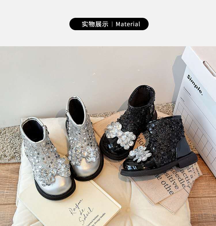 Girls leather shoes children's shoes new girl's princess shoes Korean version children's boots shoes