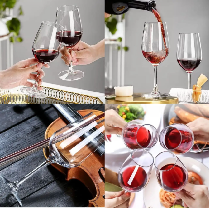 6Pcs Long Wine Glass
▪️ Capacity: 310ml 
▪️ Material: glass
