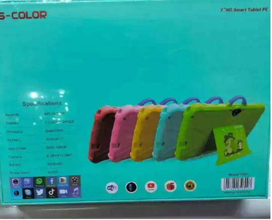 Classy 7 inches Smart Kids Learning Tablets Connects to wifi,1024*600 Display, android 12, 6GB +128GB, battery 5000mAh