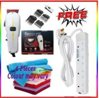 Geemy Affordable Barber Shaving Machine-Kinyozi + Free 4 Way Power Extension & Face Towels
