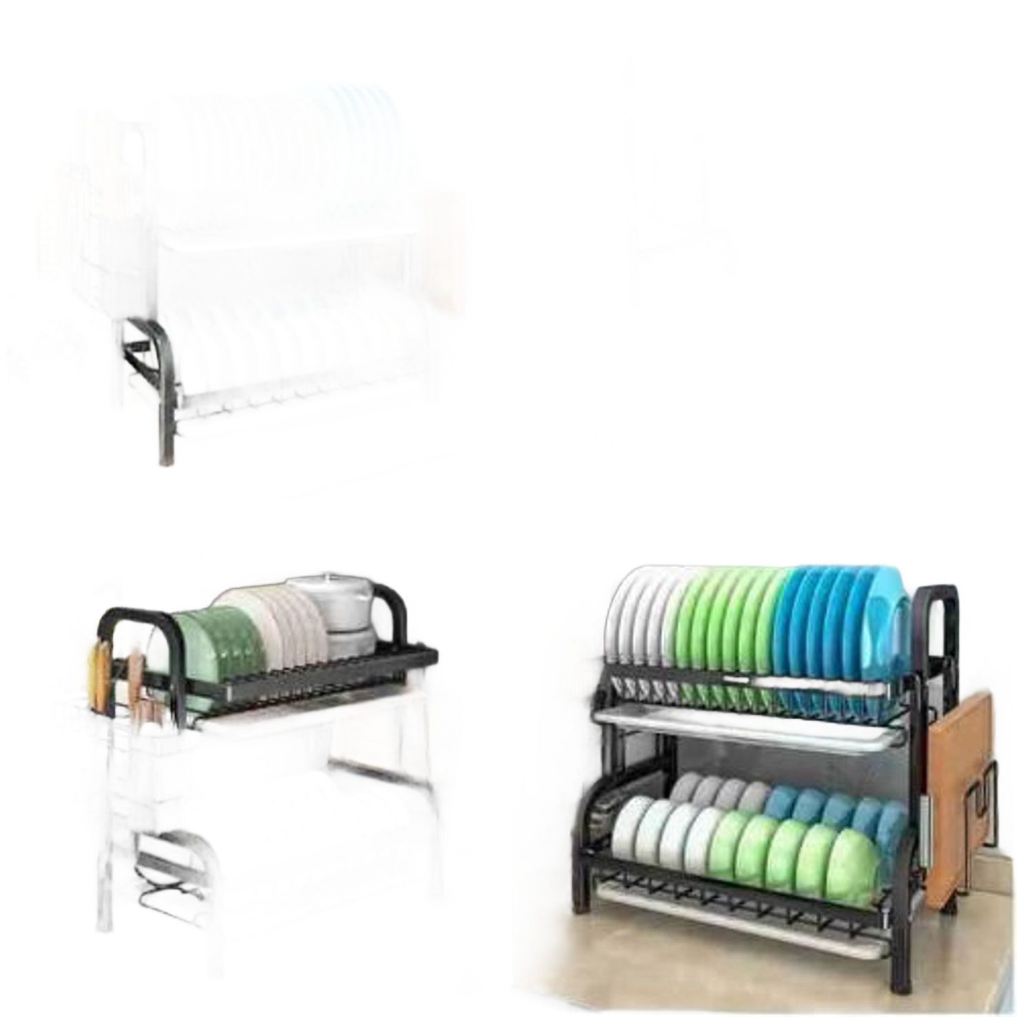 2 layer advanced Black dish rack Glam your kitchen with this quality and unique 2 tier carbon stainless steel dish rack from us Looking for a stylish 2 tier dish drainer