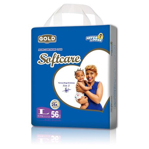 Softcare Gold Diaper JB, Size L, 56 Count