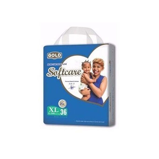 Softcare Gold Diaper High Count Junior, Size XL, 36 Count