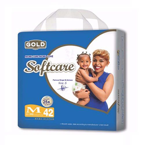Softcare Gold Diaper High Count, Size M, 42 Count