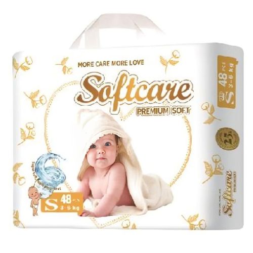 [Anniversary Sale] Softcare Premium Soft Diaper Ultra Absorbent Taped Style Disposable Diapers All Sizes Available: Small (S), Medium (M), Large (L) Weight Range Fits Babies 3–25KG (Pack of 40/42/48)