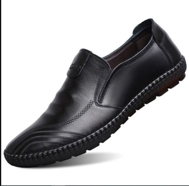 Step Into Comfort And Style With These Sleek, Versatile Black Men Loafers Fashion Men's Shoes Featuring Minimalist Design, Crafted From Durable Faux Leather With a Flexible Sole, Ensuring Comfort