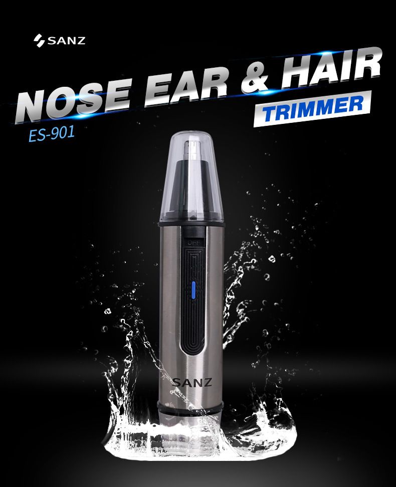 The SANZ Nose, Ear & Face Hair Trimmer (Model: ES-901) Is Your All-In-One Grooming Solution Designed For Precision And Convenience - It Is Lightweight Painless Electric Nose & Ear Face Hair Clipper Re