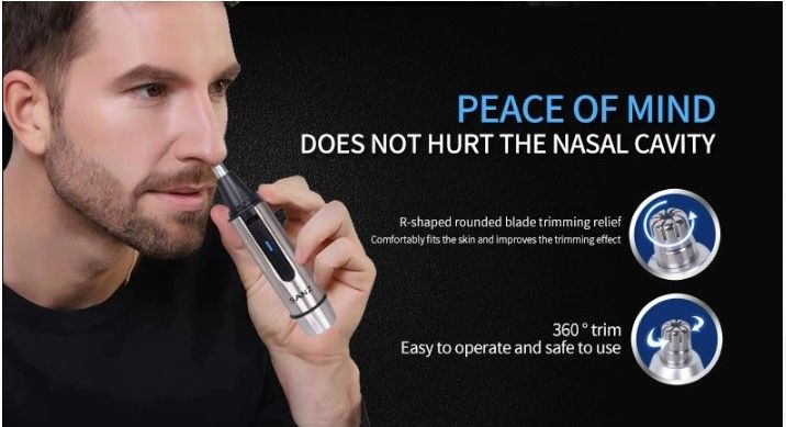 The SANZ Nose, Ear & Face Hair Trimmer (Model: ES-901) Is Your All-In-One Grooming Solution Designed For Precision And Convenience - It Is Lightweight Painless Electric Nose & Ear Face Hair Clipper Re