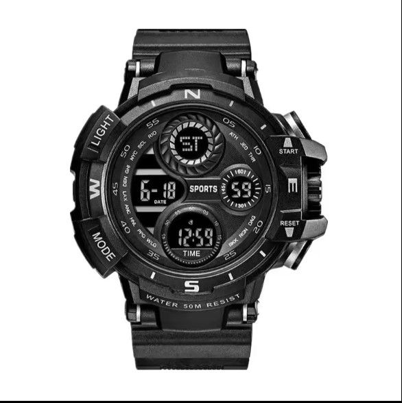 LED Night Light Watch Outdoor Waterproof Male Sports Electronic Watch Hot- Sale Designs Wrist Watch  For Boys Water Resistance Fashion For Casual Sports And Activities.