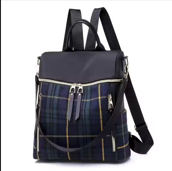 Women  Bag New Contrasting Checkered Backpack for Women's Spring Summer Version  Weekend Travel Backpack
