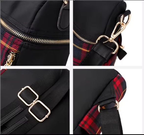 Women  Bag New Contrasting Checkered Backpack for Women's Spring Summer Version  Weekend Travel Backpack
