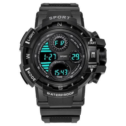 LED Night Light Watch Outdoor Waterproof Male Sports Electronic Watch Hot- Sale Designs Wrist Watch  For Boys Water Resistance Fashion For Casual Sports And Activities.