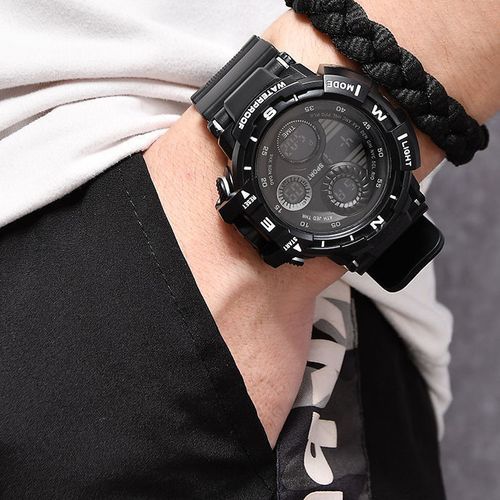 LED Night Light Watch Outdoor Waterproof Male Sports Electronic Watch Hot- Sale Designs Wrist Watch  For Boys Water Resistance Fashion For Casual Sports And Activities.