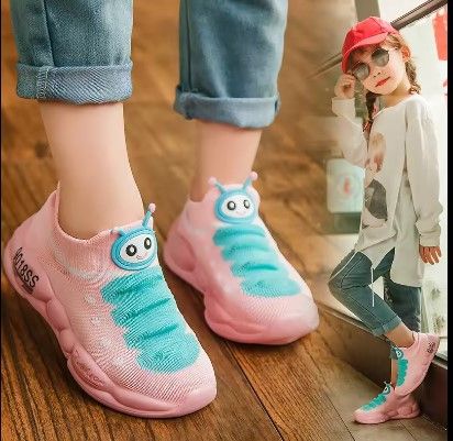 Kids Sneakers Breathable Soft Spring Autumn Little Kid's Shoes For Sports Soft Non-slip Running Sports Shoes Slip-on