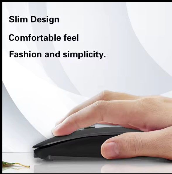 Streamline Your Computing Experience With This Wireless Rechargeable Mouse, Designed For Precision And Convenience, 2.4G Portable Mobile Wireless Mouse with USB Receiver, 3 Adjustable DPI for Noteboo