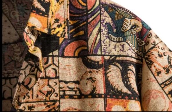 Men's Shirt Casual Floral Men Polo T-Shirt. The Relaxed Fit And Button-up Style For Casual Outings, Vacations, Or Summer Gatherings. Its Vibrant Mix Of Patterns Creates A Retro Aesthetic With A Moder