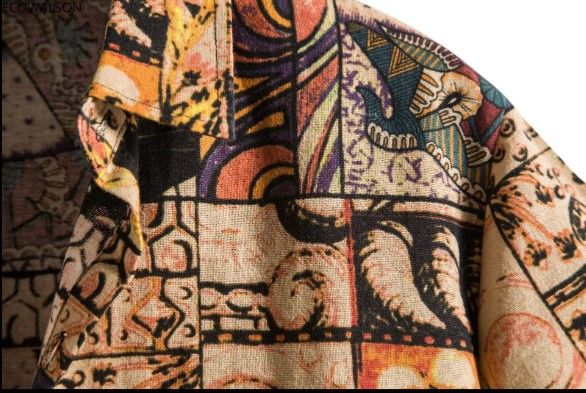 Men's Shirt Casual Floral Men Polo T-Shirt. The Relaxed Fit And Button-up Style For Casual Outings, Vacations, Or Summer Gatherings. Its Vibrant Mix Of Patterns Creates A Retro Aesthetic With A Moder