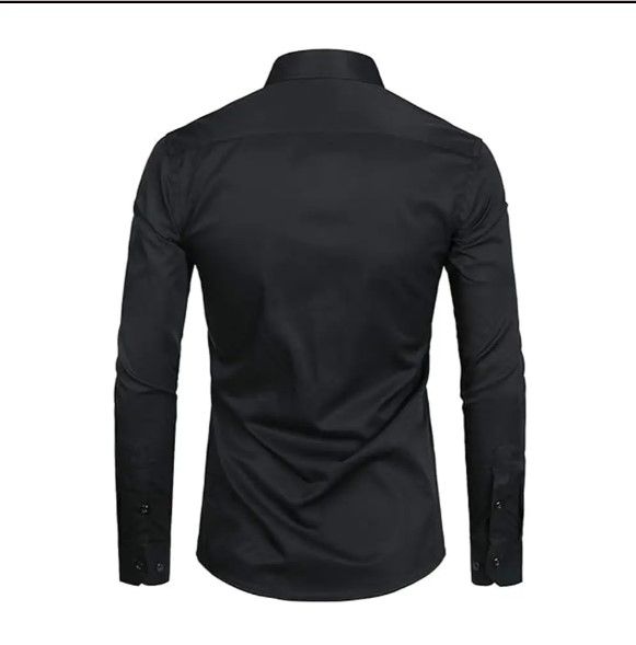 Aidailu Men's Clothes Black And Navy Men Official shirt Long-sleeved Casual Wear Classic Collar Men Shirt Tops For Adults