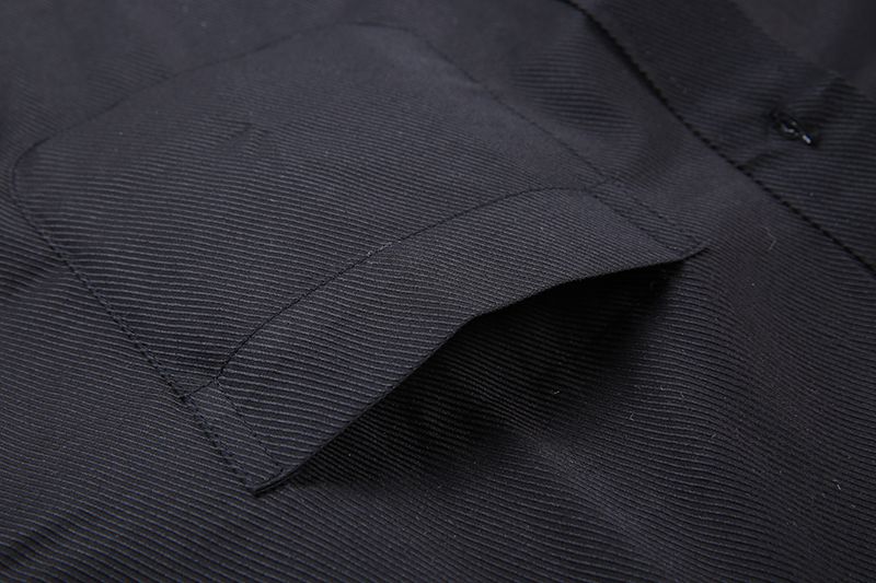Aidailu Men's Clothes Black And Navy Men Official shirt Long-sleeved Casual Wear Classic Collar Men Shirt Tops For Adults