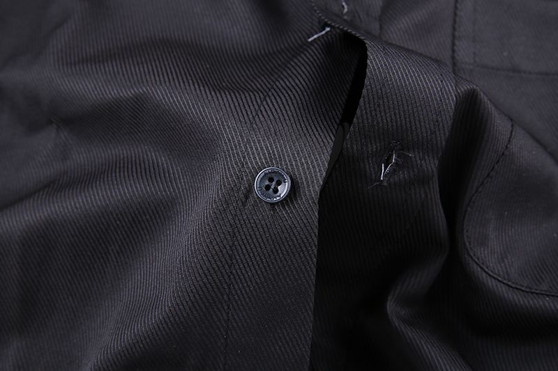 Aidailu Men's Clothes Black And Navy Men Official shirt Long-sleeved Casual Wear Classic Collar Men Shirt Tops For Adults