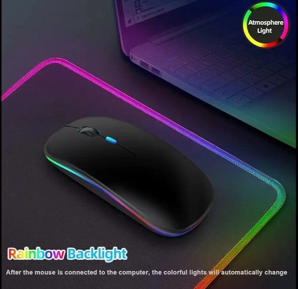 The Rechargeable Bluetooth Wireless Mouse with 2.4G RGB LED lights is the perfect combination of style, functionality, and convenience for all your computing needs. Comes With A USB Receiver
