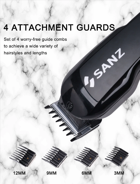 Elevate Your Grooming Routine With The SANZ 2800 Classic Design Professional Electric Hair Clipper & Trimmer Shaving Machine Machine Hair cut Kinyozi Black 15w, Built For Precision, Durability, And Ea
